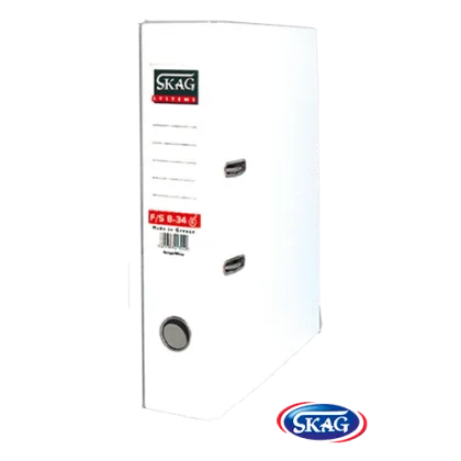 SKAG PREMIUM BOX FILE F/SC PVC 8CM WIDE WHITE 8/34