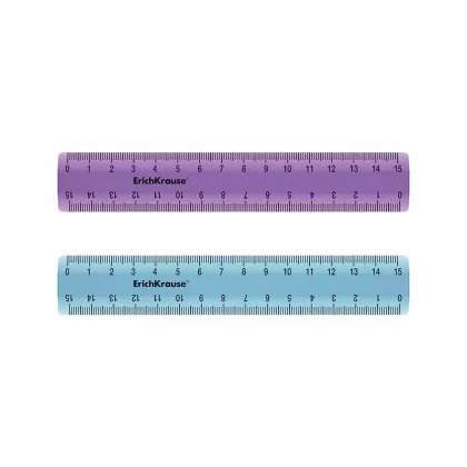 ERICHKRAUSE PLASTIC  BLUE OR LILAC RULER 15cm 52981