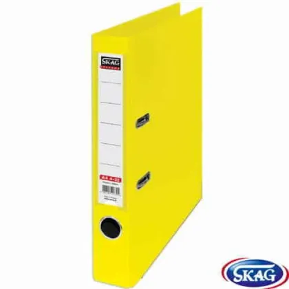 SKAG PREMIUM BOX FILE A4 PVC 4CM NARROW YELLOW 4/32