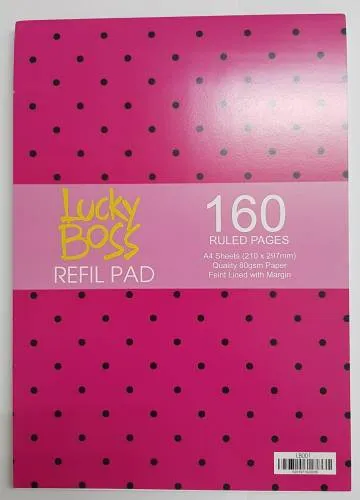 LUCKY BOSS REFIL PAD 160 PAGES A4 LB001