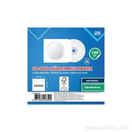 TTO CD/DVD WHITE ENVELOPES (100 PCS) 400350