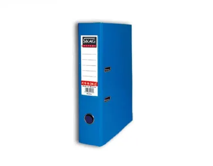 SKAG PREMIUM BOX FILE F/SC PVC 8CM WIDE BLUE  8/34