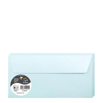 Pollen Envelopes 110x220mm (120gr) BLUE metallic
