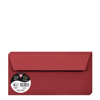 Pollen Envelopes 110x220mm (120gr) MAROON