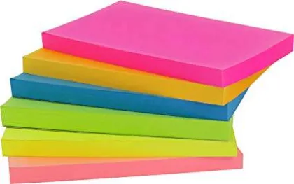 B/R STICK NOTES NEON COLORS 75X125(3X5")  NP205(ART NP807)