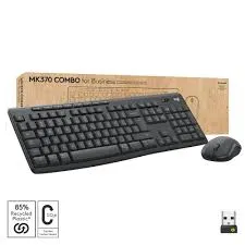 LOGITECH Wireless/Bluetooth Silent Keyboard &amp; Mouse MK370 US (920-012077)