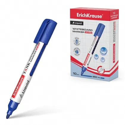 ERICHKRAUSE WHITEBOARD MARKER WITH LIQUID INK LW-600 BLUE 48775
