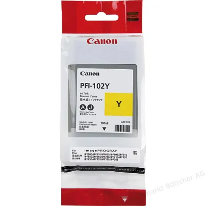 CANON INK PFI 102 ORIGINAL YELLOW INK