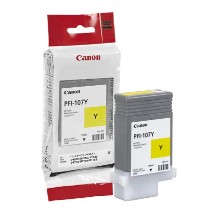 CANON INK PFI 107 ORIGINAL YELLOW INK