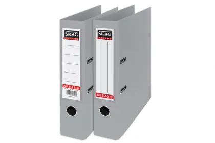 SKAG PREMIUM BOX FILE A4 PVC 8CM GREY 8/32