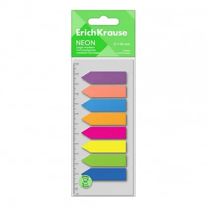 ERICHKRAUSE INDEX ARROWS 'NEON' 12x45 mm (200 sheets/8 colors) 61559
