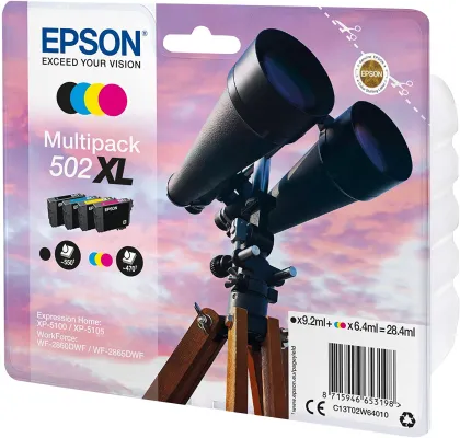 EPSON 502XL ORIGINAL MULTIPACK OF 4 INKS