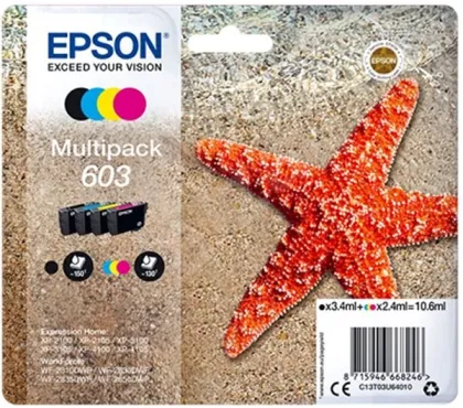 EPSON 603 ORIGINAL MULTIPACK OF 4 INKS