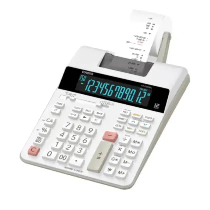 CASIO PRINTING CALCULATOR WHITE FR-2650 RC PRINT.