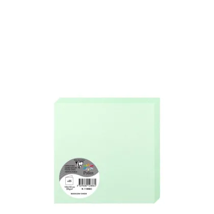 Pollen Cards 135x135mm (210gr) GREEN metallic