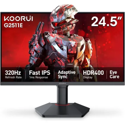 KOORUI GAMING MONITOR 24.5"  FHD IPS  320Hz HEIGHT ADJUSTABLE 1MS HDMI/DP  3YW  G2511E