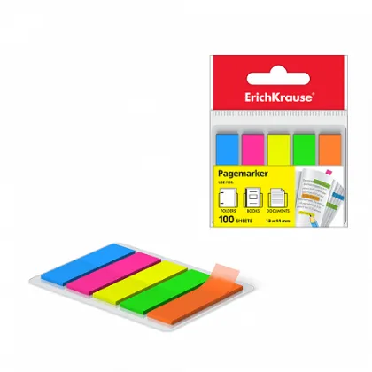 ERICHKRAUSE BASIC INDEX NOTES 'NEON' 12x44 mm (100 sheets/5 colors) 31177