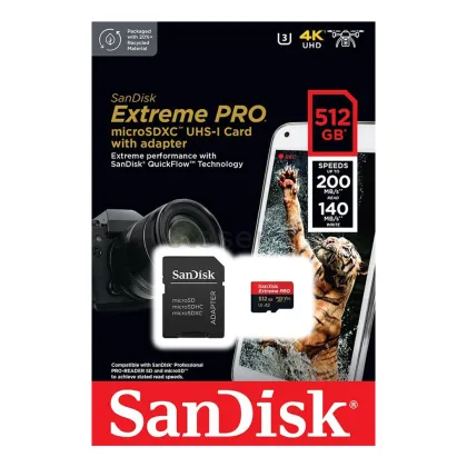 SANDISK Extreme Pro microSDXC 512GB  SDSQXCD-512G-GN6MA