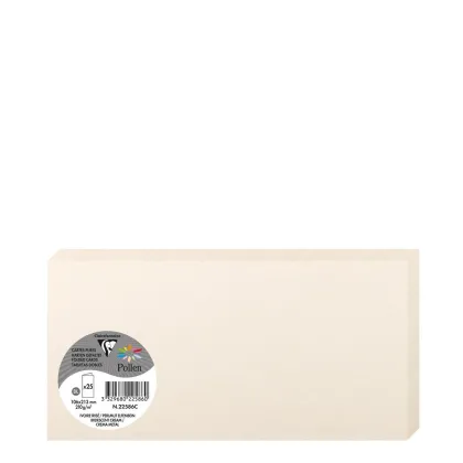Pollen Cards 106x213mm (210gr) CREAM metallic