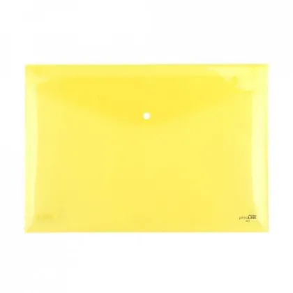 CLEAR BAG A3 WITH BUTTON YELLOW CBA3Y/SA3-YE