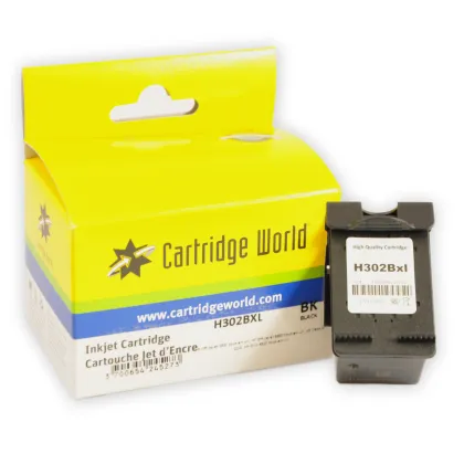 HP302XL CW REPLACEMENT BLACK 20ML! w/ Ink level chip AF CHIP