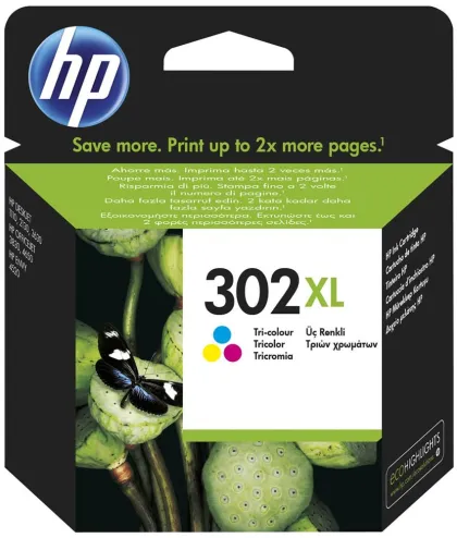 HP 302 EXTRA LARGE ORIGINAL COLOUR INK 8ML