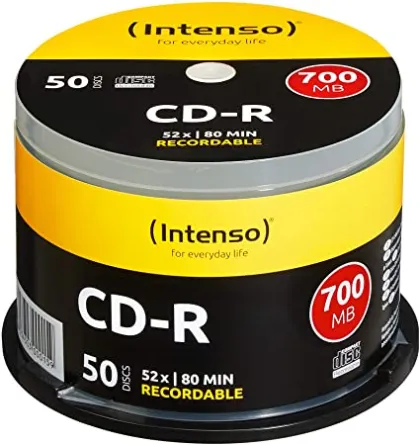 INTENSO CD-R CAKE BOX 50 80MIN 52X PRINTABLE