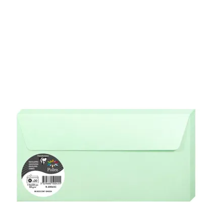 Pollen Envelopes 110x220mm (120gr) GREEN metallic