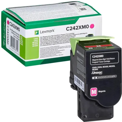 LEXMARK C242XM0 ORIGINAL H/Y TONER MAGENTA 3500 Page yield