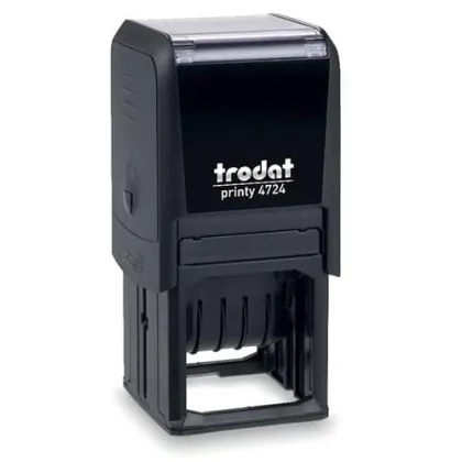 TRODAT PRINTY TEXT &amp; DATE 40X40mm/3mm ENG. T-4724