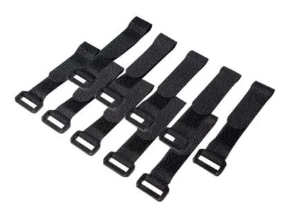 LOGILINK WIRE STRAP SET WITH VELCRO/CABLE STRAP 15 CM BLACK (PACK OF 10) KAB0056