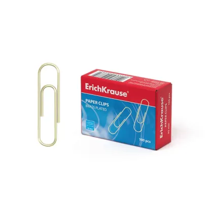 ERICHKRAUSE 33MM GOLD PAPER CLIPS BRASS PLATED (100pcs) 24868