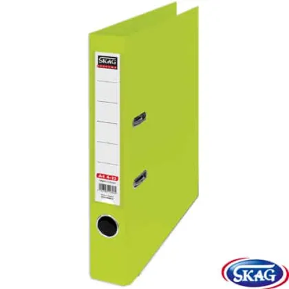 SKAG PREMIUM BOX FILE A4 PVC 4CM LIME GREEN  4/32