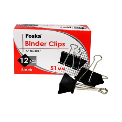 B/R BINDER CLIPS 51MM(12PCS) BR40005