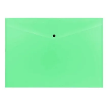 CLEAR BAG A3 WITH BUTTON  GREEN CBA3G/SA3-GR