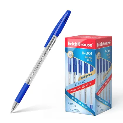 ERICHKRAUSE BALLPOINT PEN R-301 CLASSIC STICK&amp;GRIP 1.0 BLUE 39527