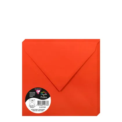 Pollen Envelopes 165x165mm (120gr) RED CORAL