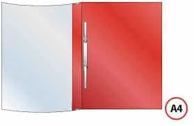 B/R-FOSKA PVC FLAT FILE(REPORT COVER) A4 Eco RED BR900CC