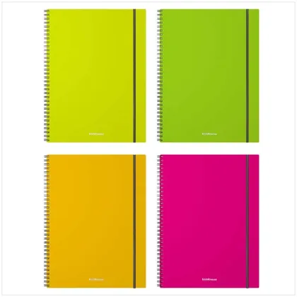 ERICHKRAUSE WIREBOUND SQUARED NOTEBOOK NEON A4 80SH.  50652