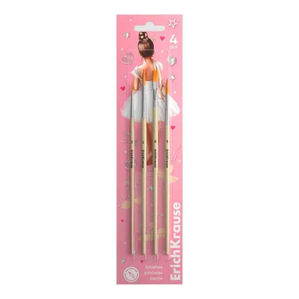 ERICHKRAUSE SYNTHETIC BRUSHES FOR WATERCOLOR AND GOUACHE POINTS (4PCS) 61812