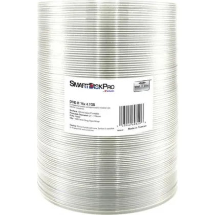 VERBATIM SmartDisk Pro CD‑R 52x 700MB, 100-Pack Wrap, White Inkjet Printable - 69828