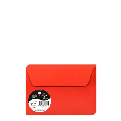 Pollen Envelopes 114x162mm (120gr) RED CORAL