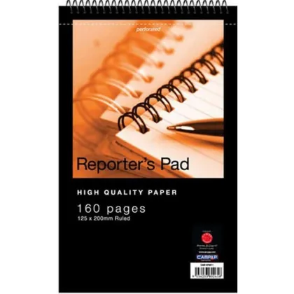 CAMPAP EXECUTIVE 125X200MM 160 SHEETS REPORTERS PAD SPIRAL  CAM-H79011N
