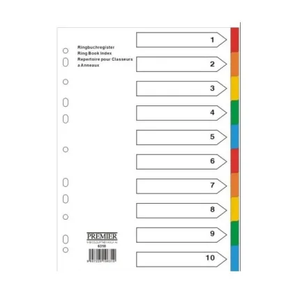PREMIER KARTON DIVIDER 10-TABS N.6310