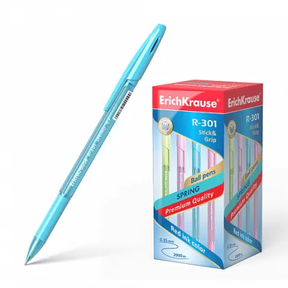 ERICHKRAUSE BALLPOINT PEN R-301 SPRING STICK&amp;GRIP 0.7 BLUE 39532