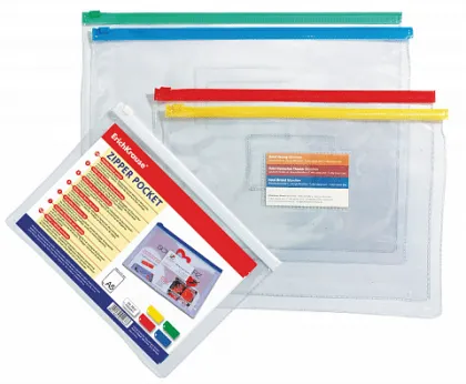 ERICHKRAUSE PVC ZIP FILE A5 TRANSPARENT 2937