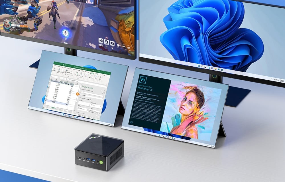 Support for up to four screens