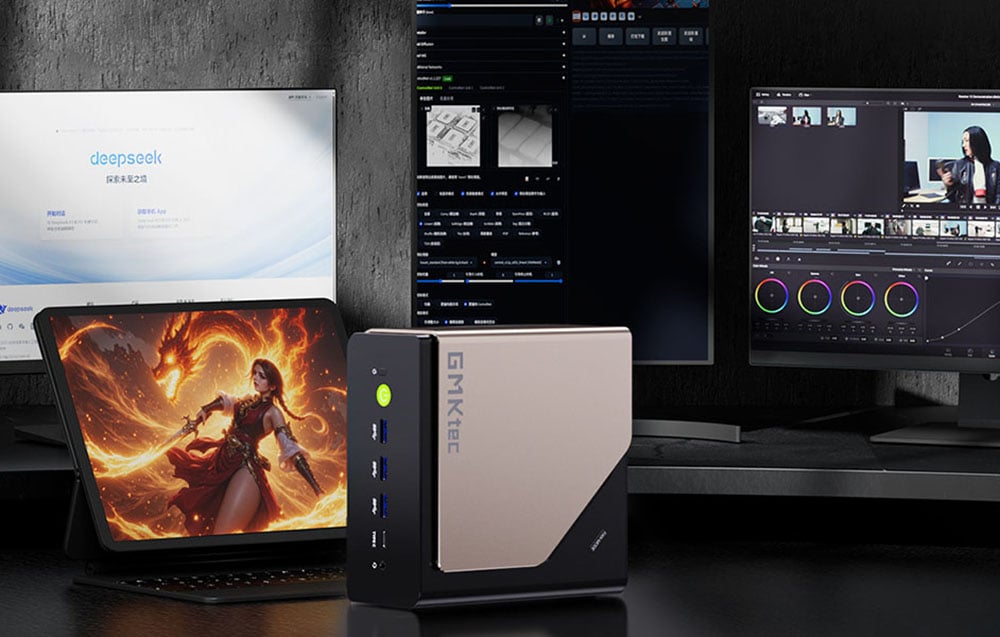 Video display on 4 screens