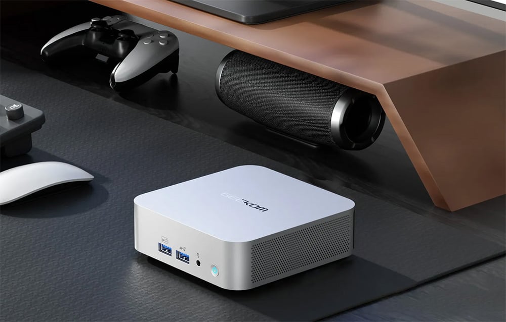 GEEKOM A8 Mini PC with Ryzen 7 8745HS, 16GB RAM, 1TB SSD + Windows 11 Pro