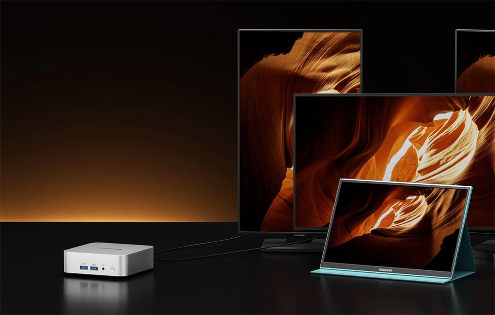 Support for up to four monitors